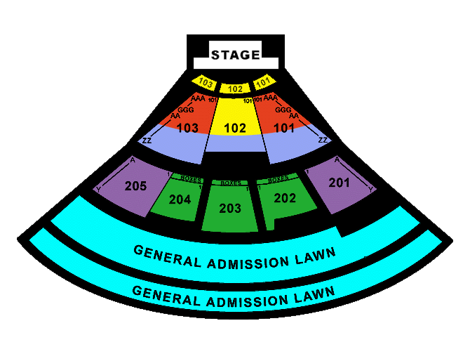 Fiddlers Green Amphitheatre Seating Chart
