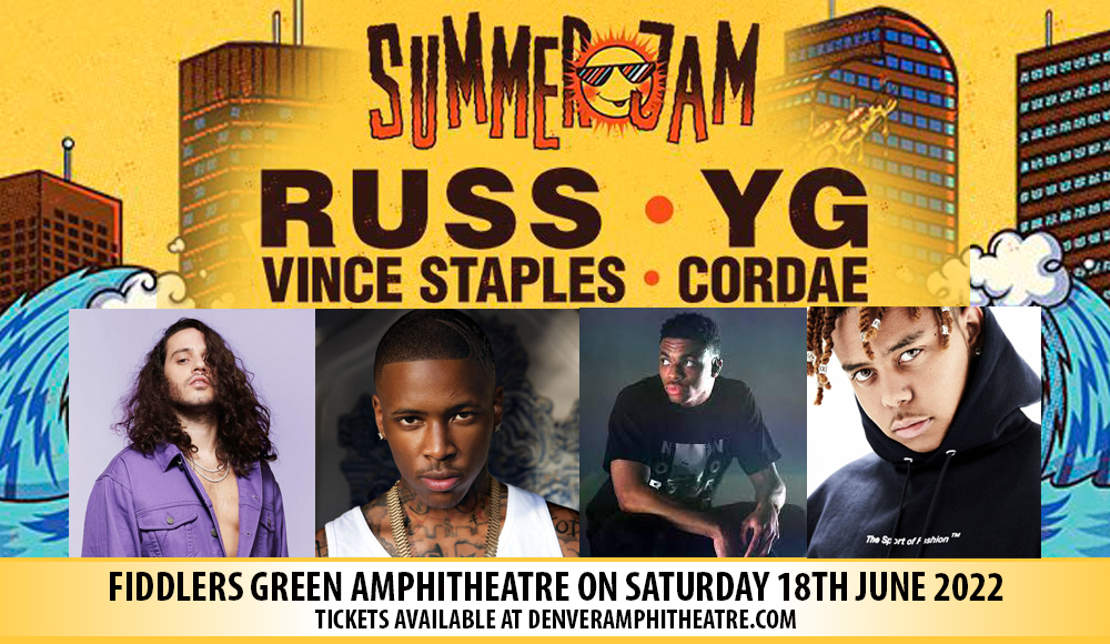 Summer Jam: Russ, YG, Vince Staples & Cordae at Fiddlers Green Amphitheatre