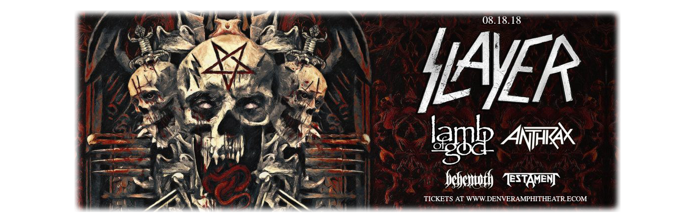 Slayer, Lamb of God & Anthrax at Fiddlers Green Amphitheatre